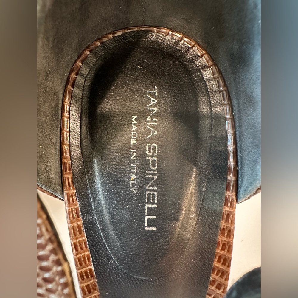TANIA SPINELLI  Brown Snakeskin-Embossed Heels - Picture 8 of 9
